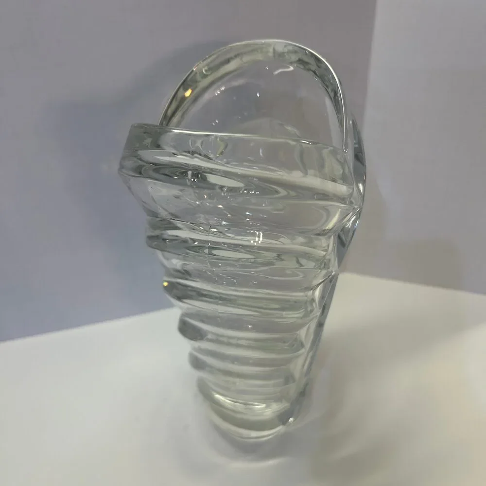 Mikasa Wyndham Heart Shape Glass Crystal Vase 9”